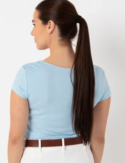 Solid Square Neckline T-shirt