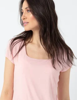 Solid Square Neckline T-shirt