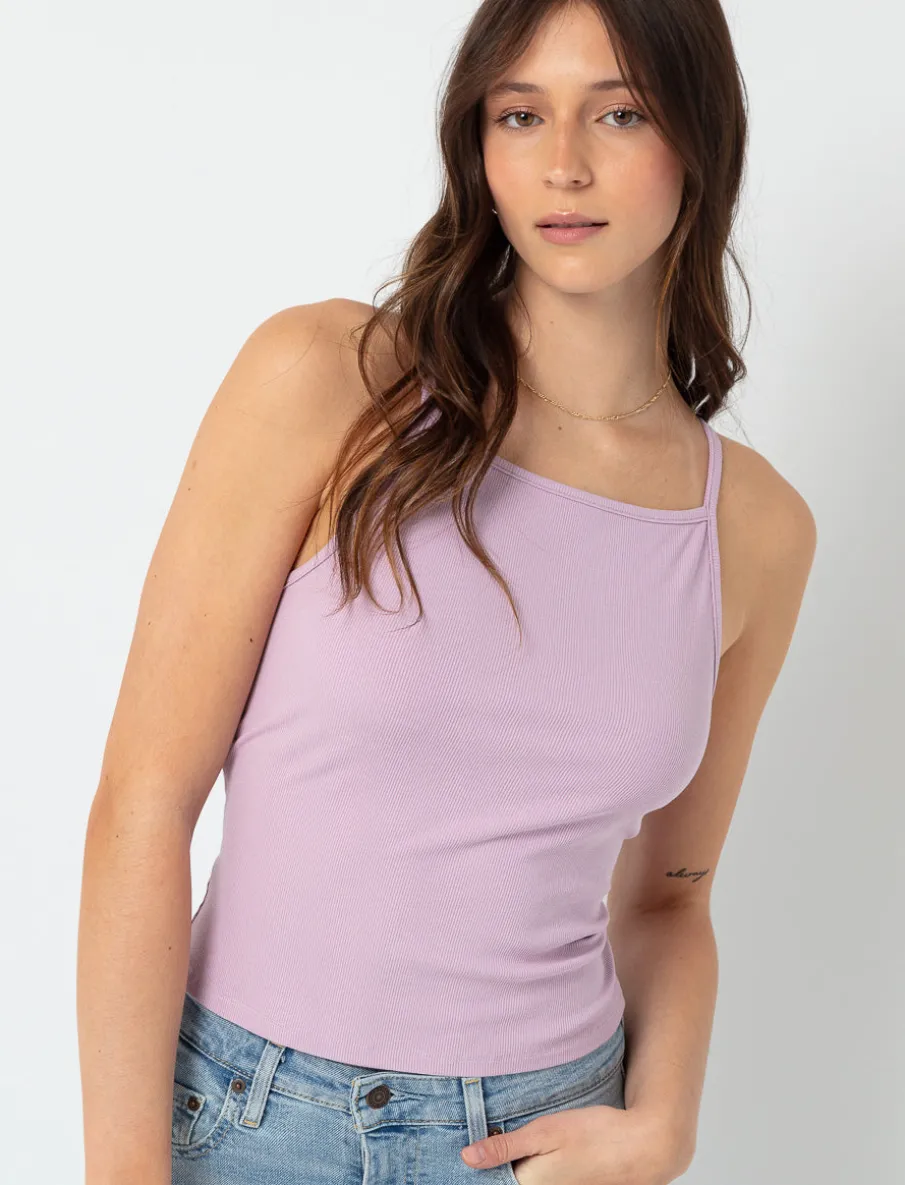 Solid Square-neck Tank Top