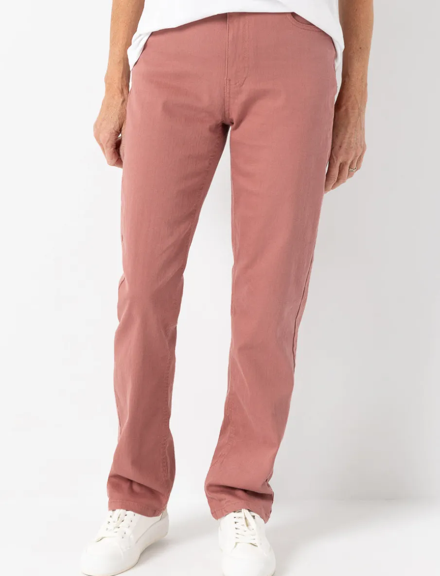 Solid Straight-leg Pants