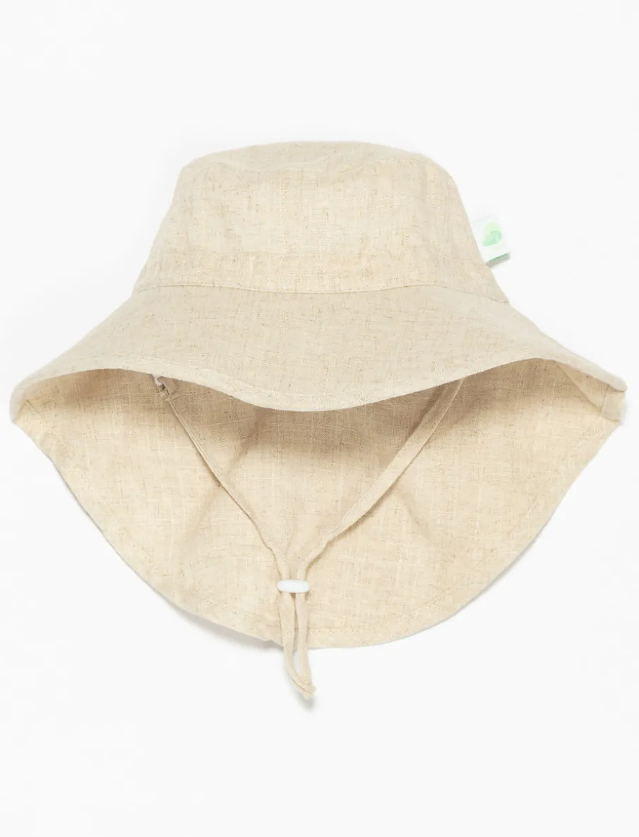 Solid Sun Hat with Drawstring