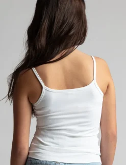 Solid Tank Top with Thin Straps