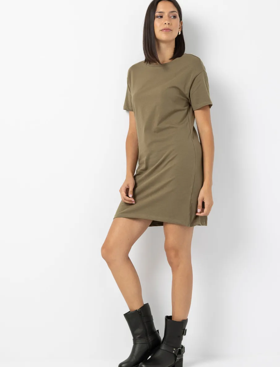 Solid T-shirt Dress