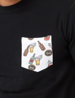 Solid T-shirt with Graphic Pocket