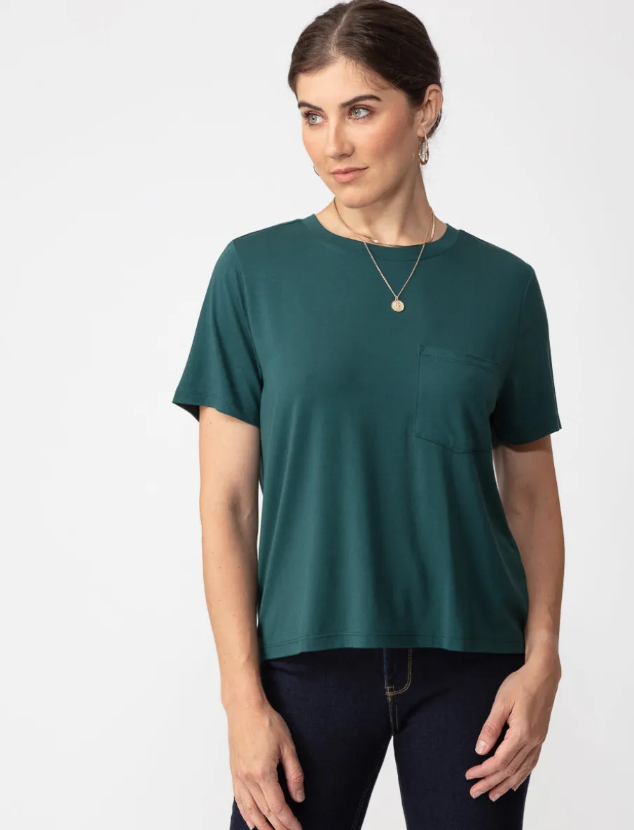 Solid T-shirt with Patch Pocket