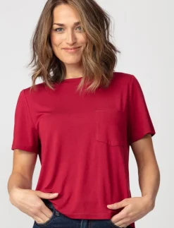 Solid T-shirt with Patch Pocket