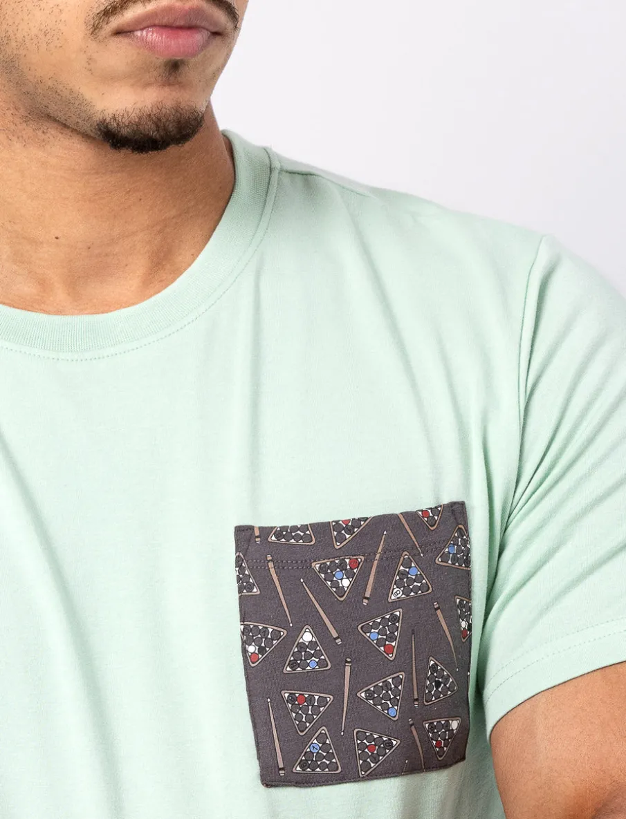 Solid T-Shirt with Printed Pocket