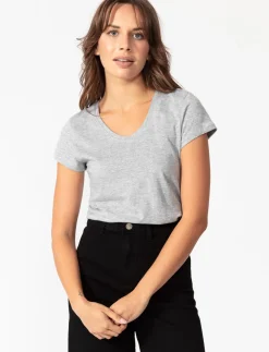 Solid V-neck T-Shirt
