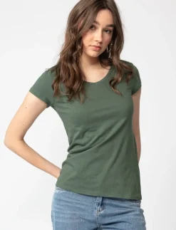 Solid V-neck T-Shirt