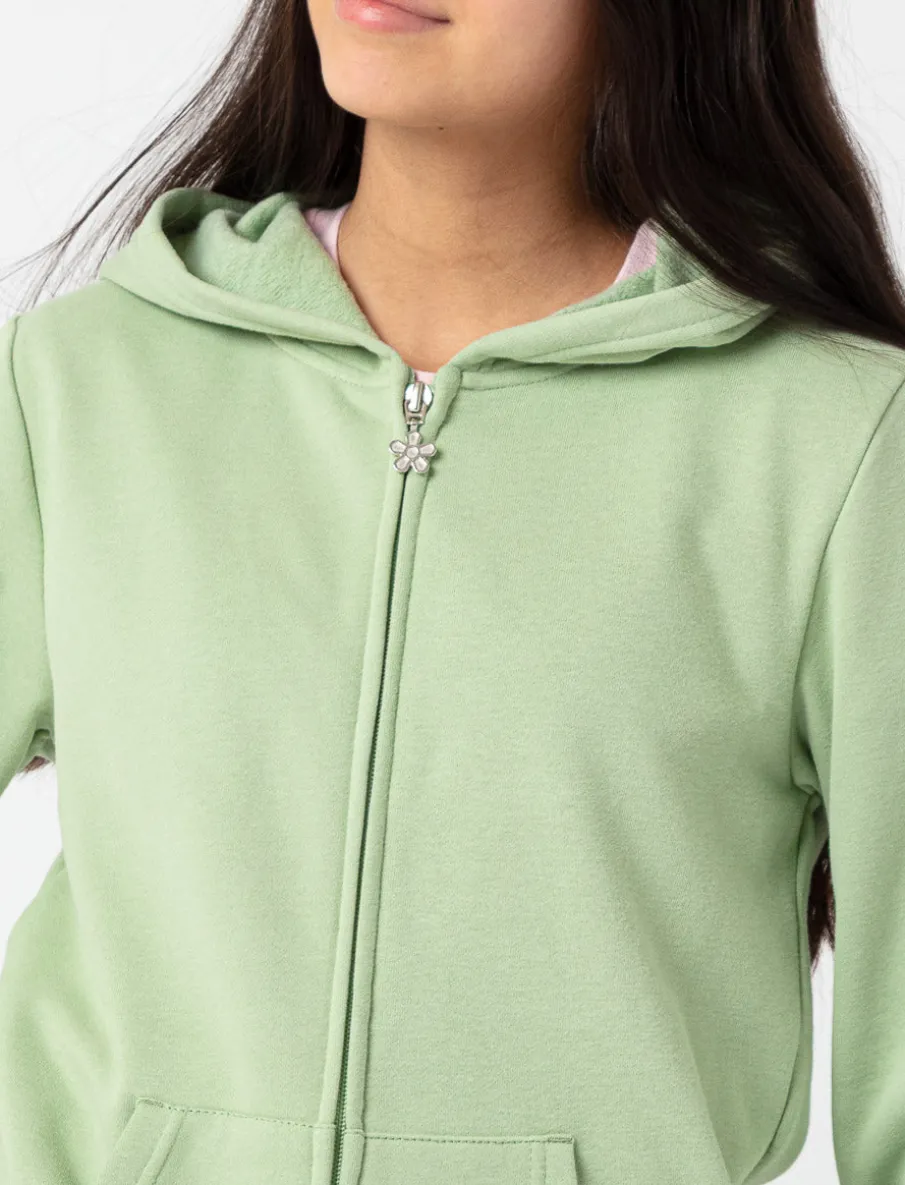 Solid Zip-up Hoodie