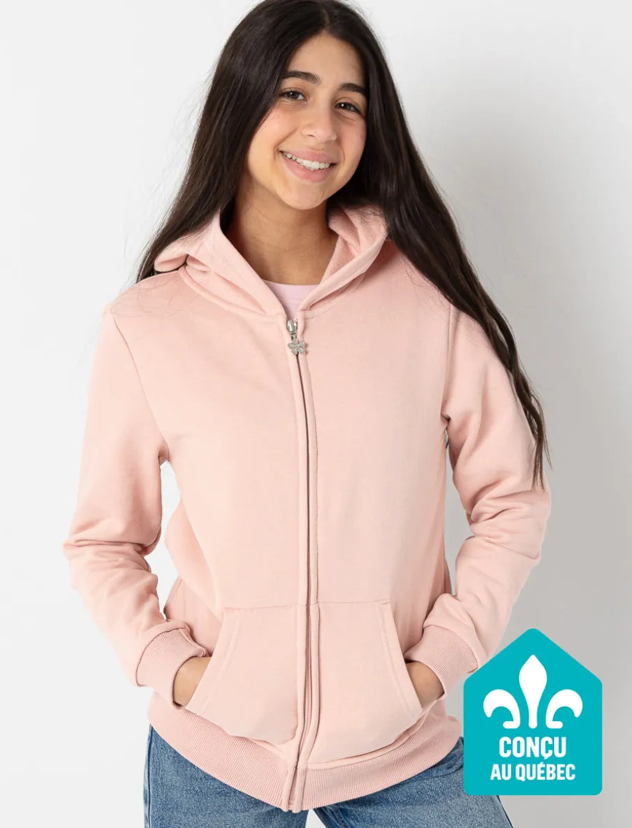 Solid Zip-up Hoodie