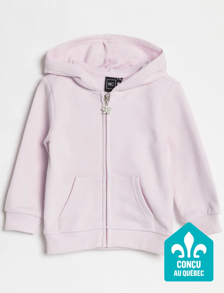 Solid Zip-up Hoodie