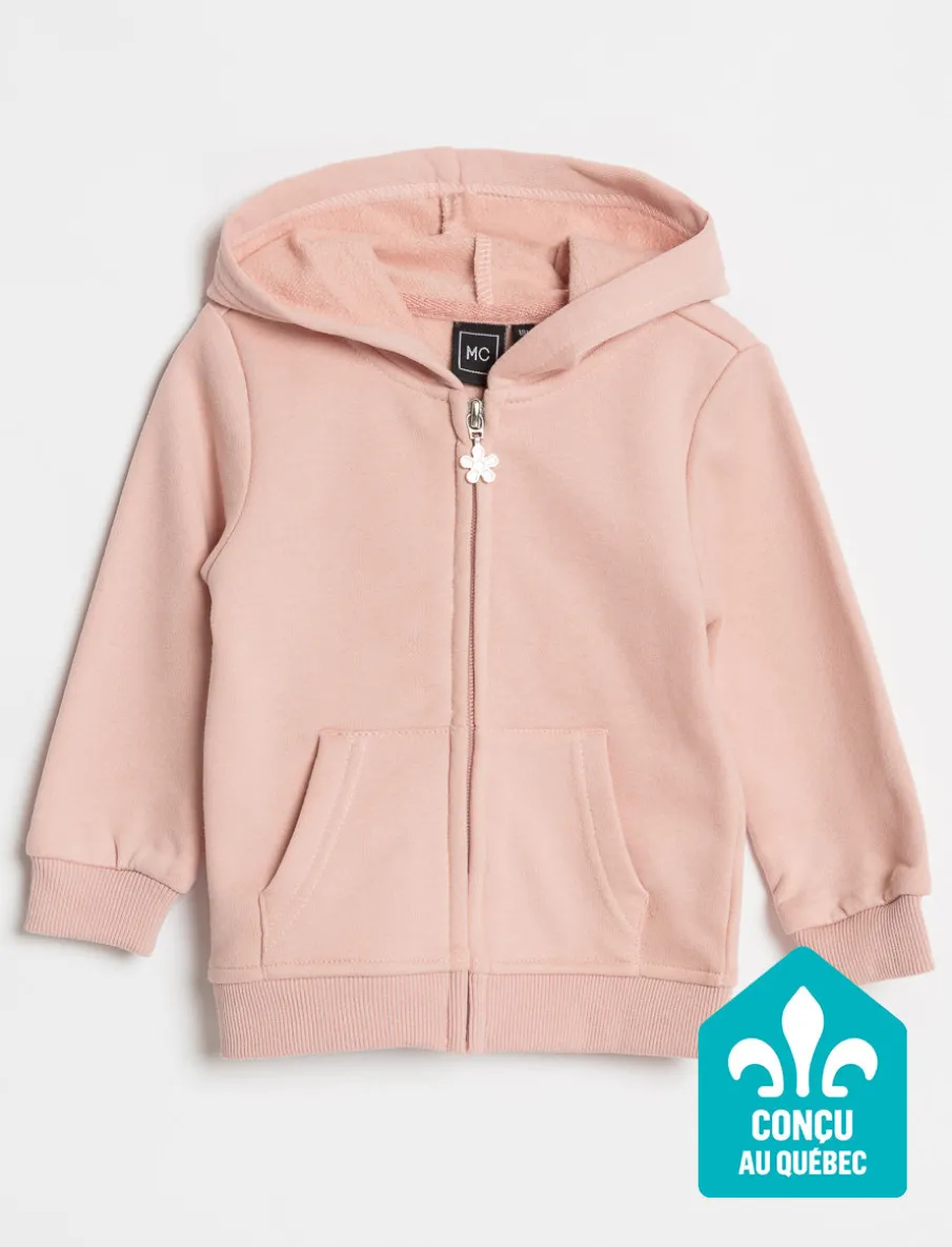 Solid Zip-up Hoodie