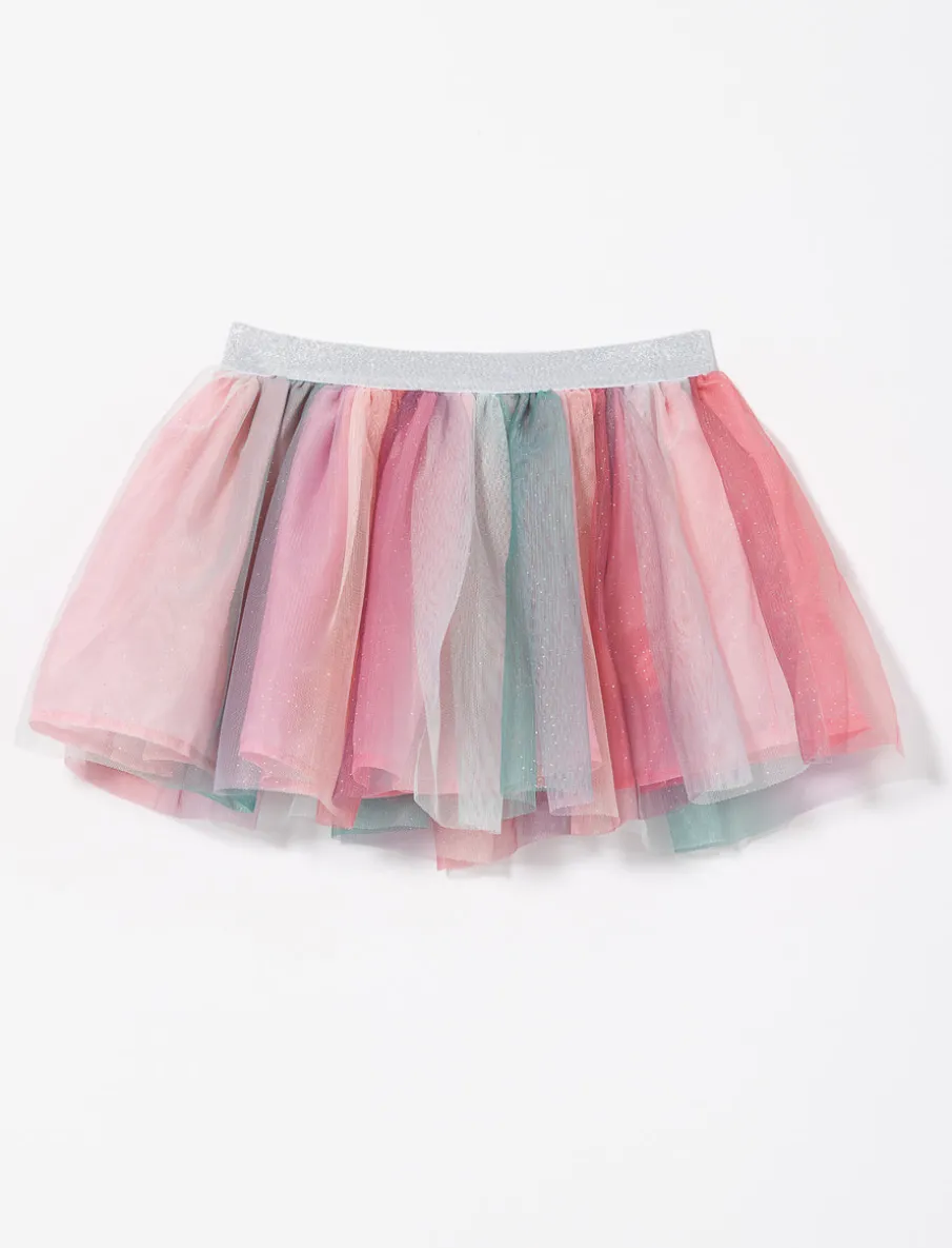 Sparkling Tulle Skirt with Built-in Shorts - Little Girl