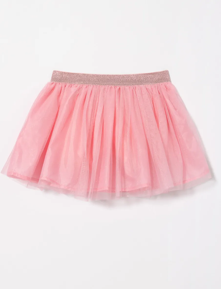 Sparkling Tulle Skirt with Built-in Shorts - Little Girl