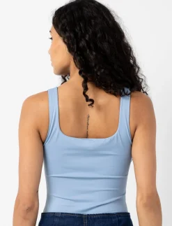 Square-neck Bodysuit with Wide Straps