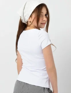 Square-neck T-shirt