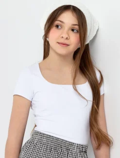 Square-neck T-shirt