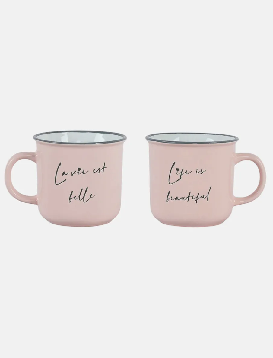 Stoneware Bilingual Mugs