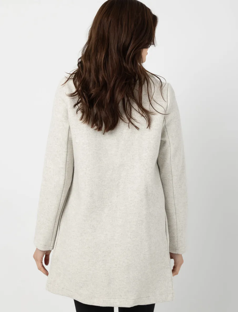 Straight Coat with Notched Collar