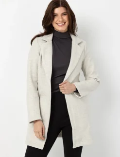 Straight Coat with Notched Collar