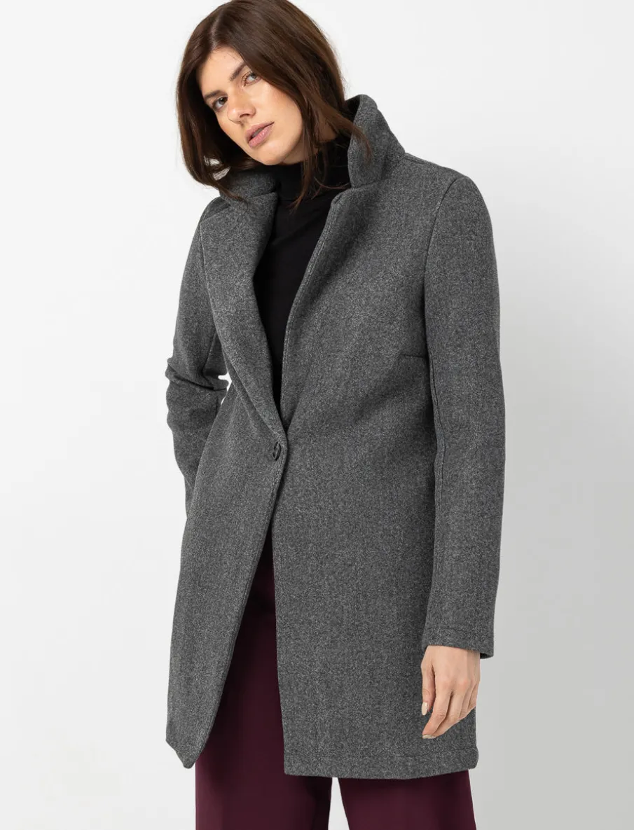 Straight Coat with Notched Collar