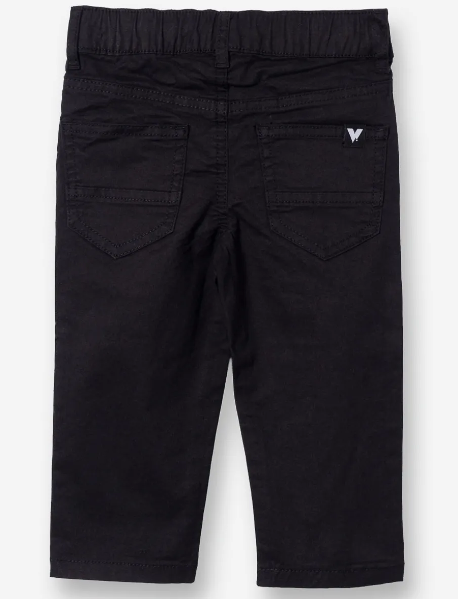 Straight Pants with Elastic Waist