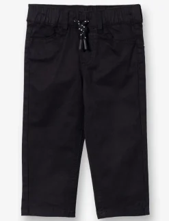Straight Pants with Elastic Waist