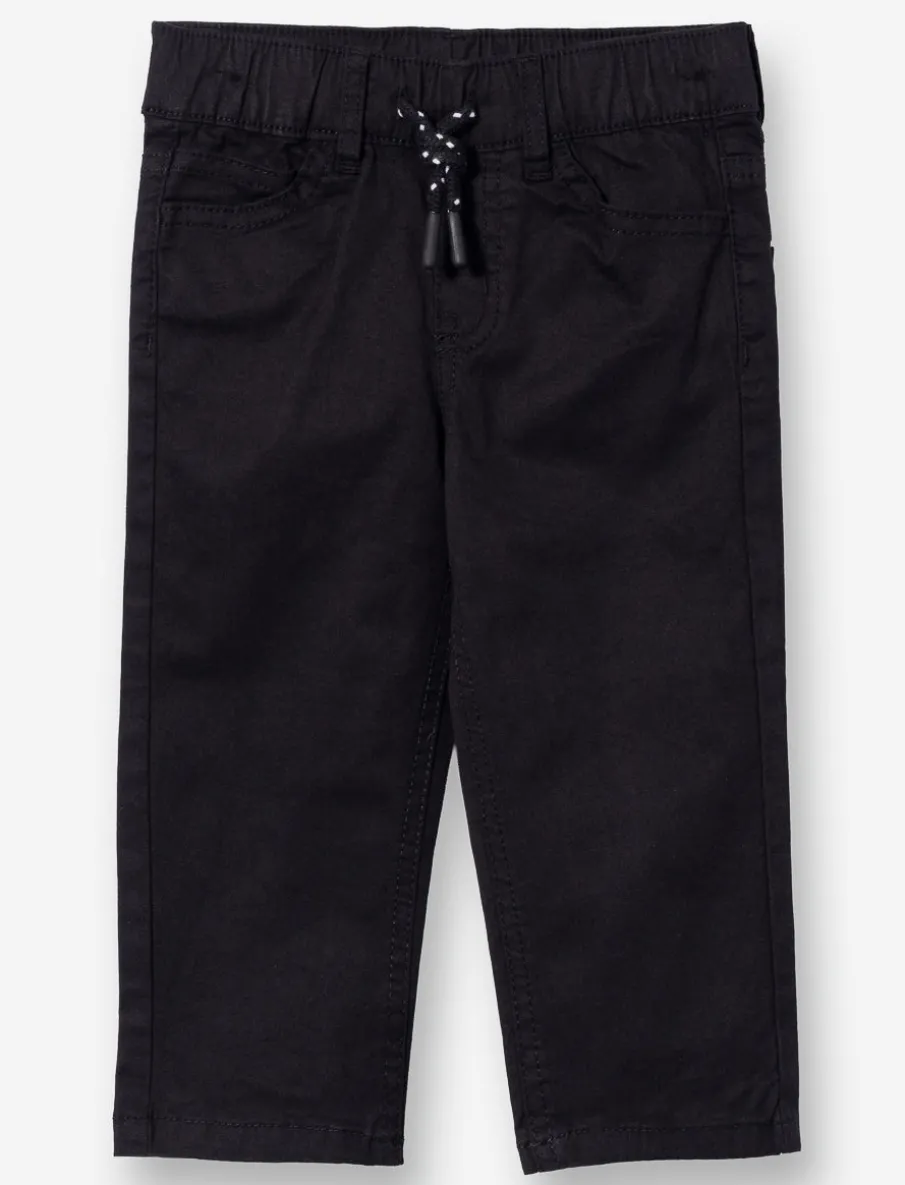Straight Pants with Elastic Waist
