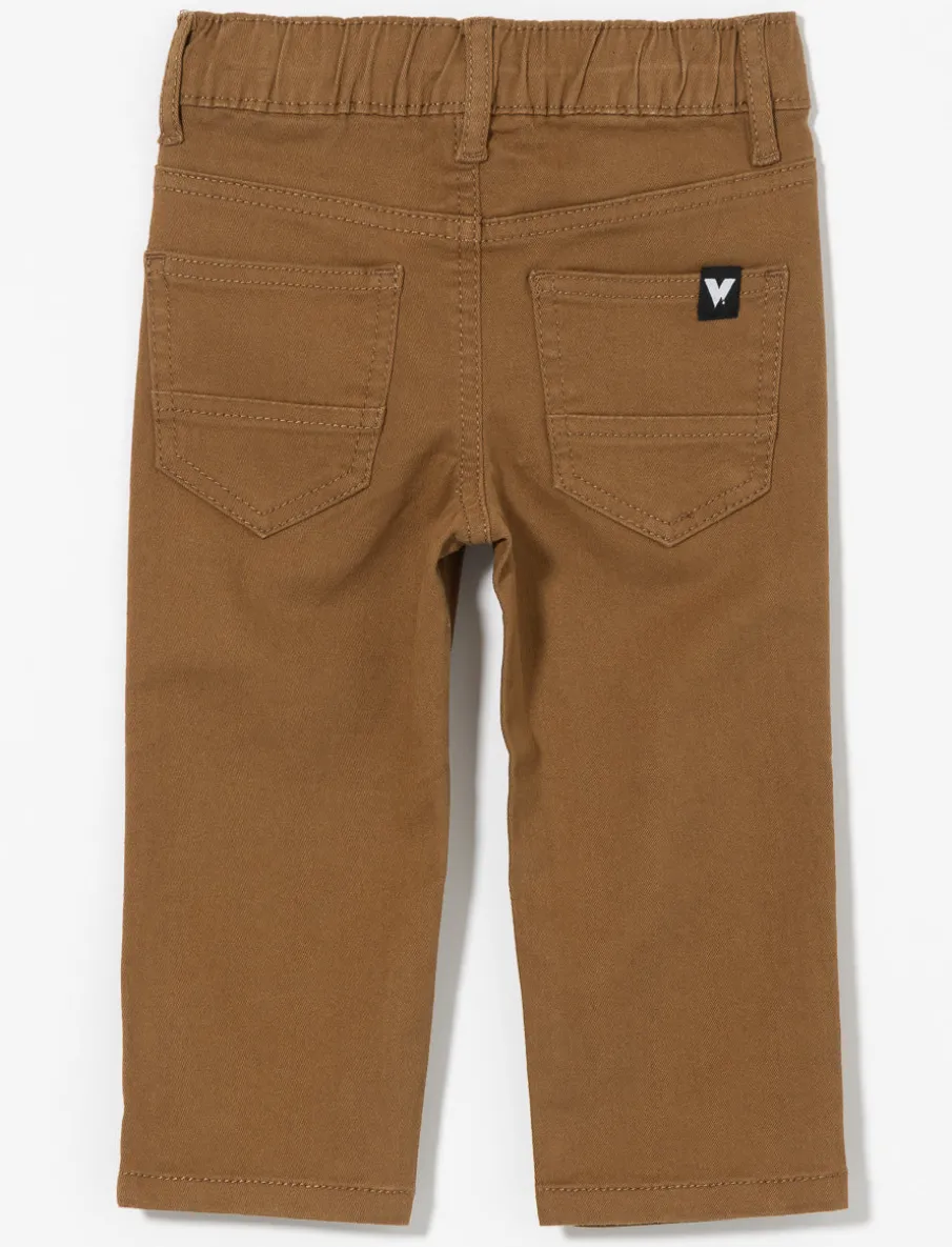 Straight Pants with Elastic Waist