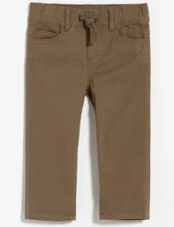 Straight Pants with Elastic Waist