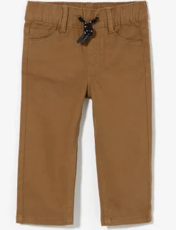 Straight Pants with Elastic Waist