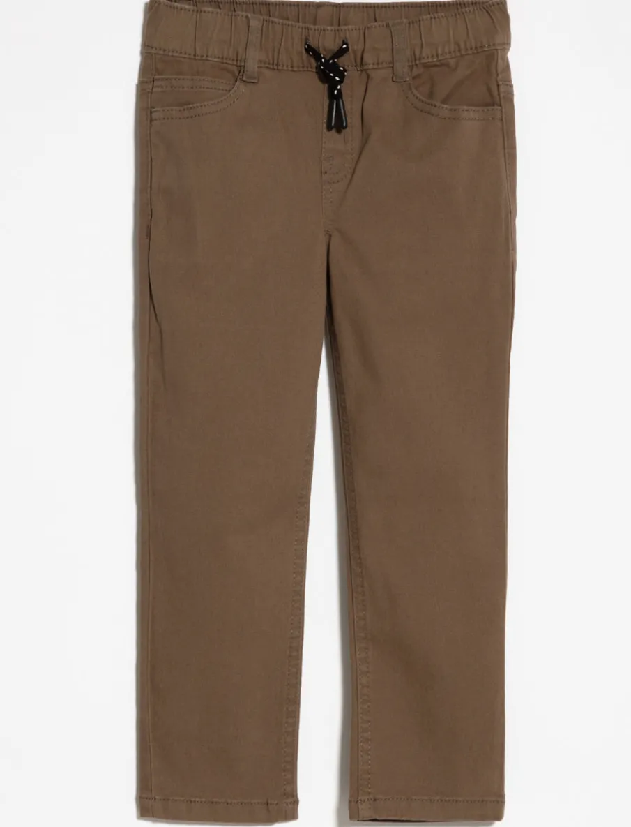 Straight Pants with Elastic Waist