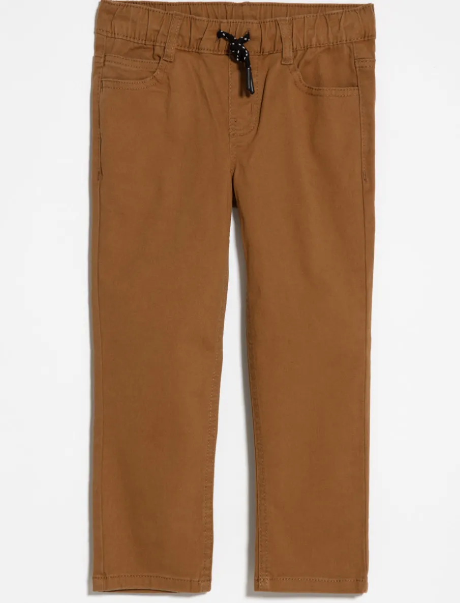 Straight Pants with Elastic Waist