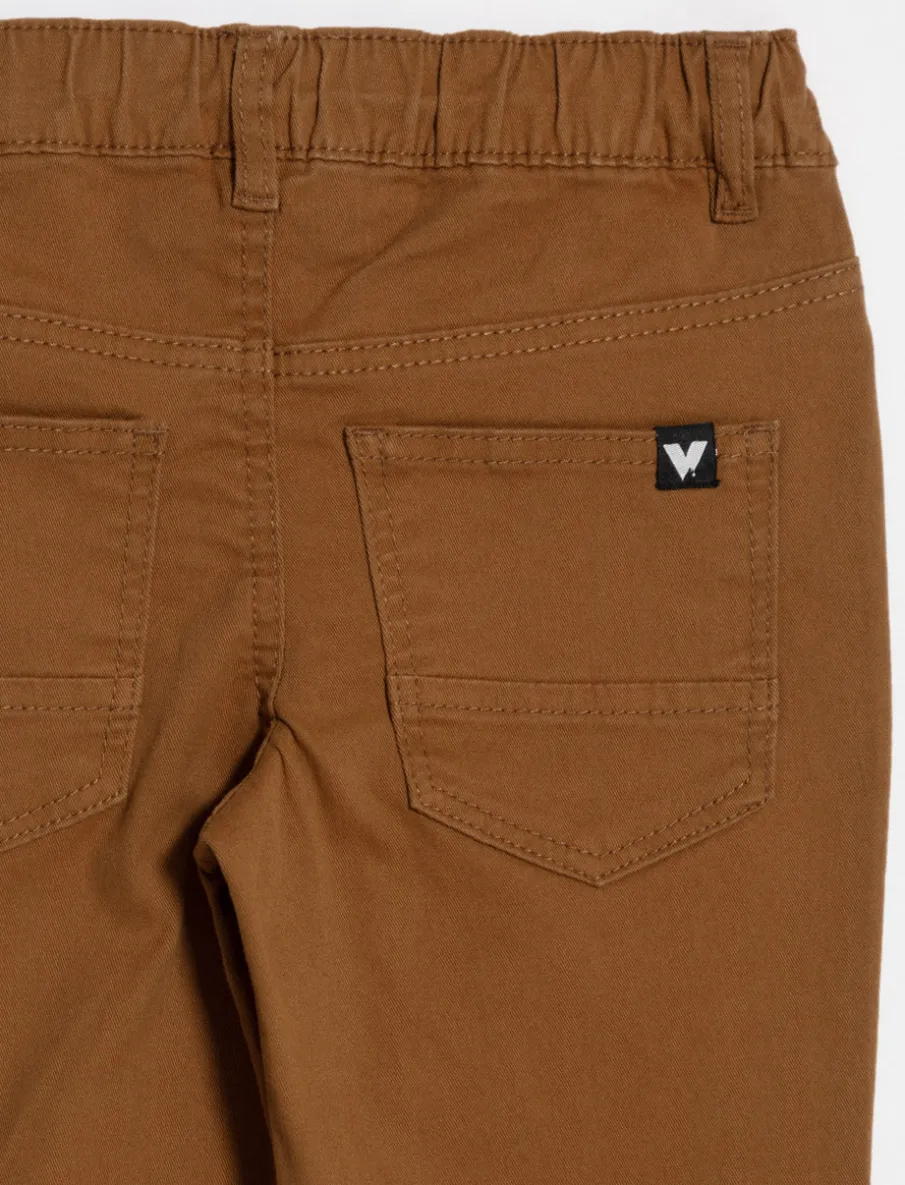 Straight Pants with Elastic Waist