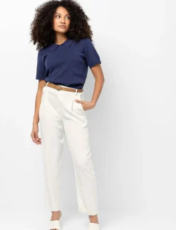 Straight-leg Belted Pants