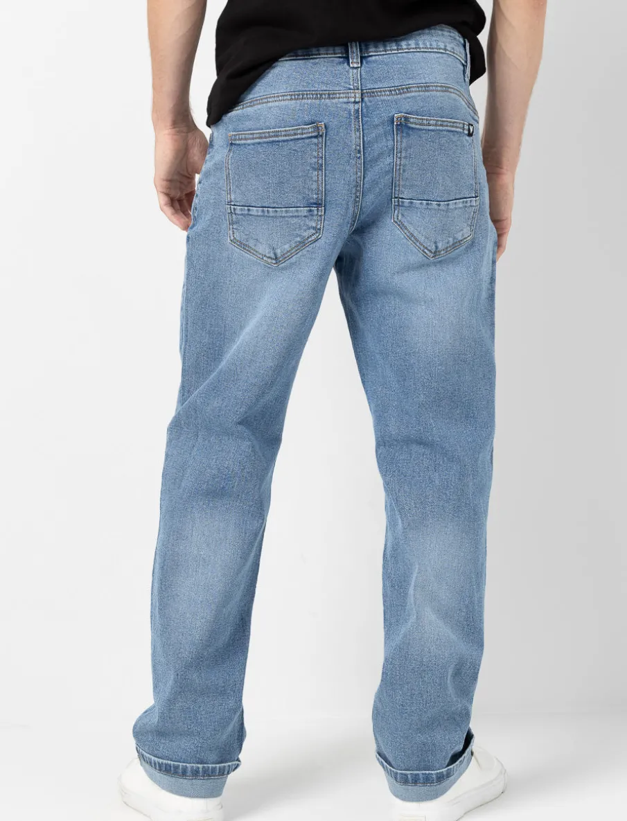 Straight-leg Jeans with Cuffs