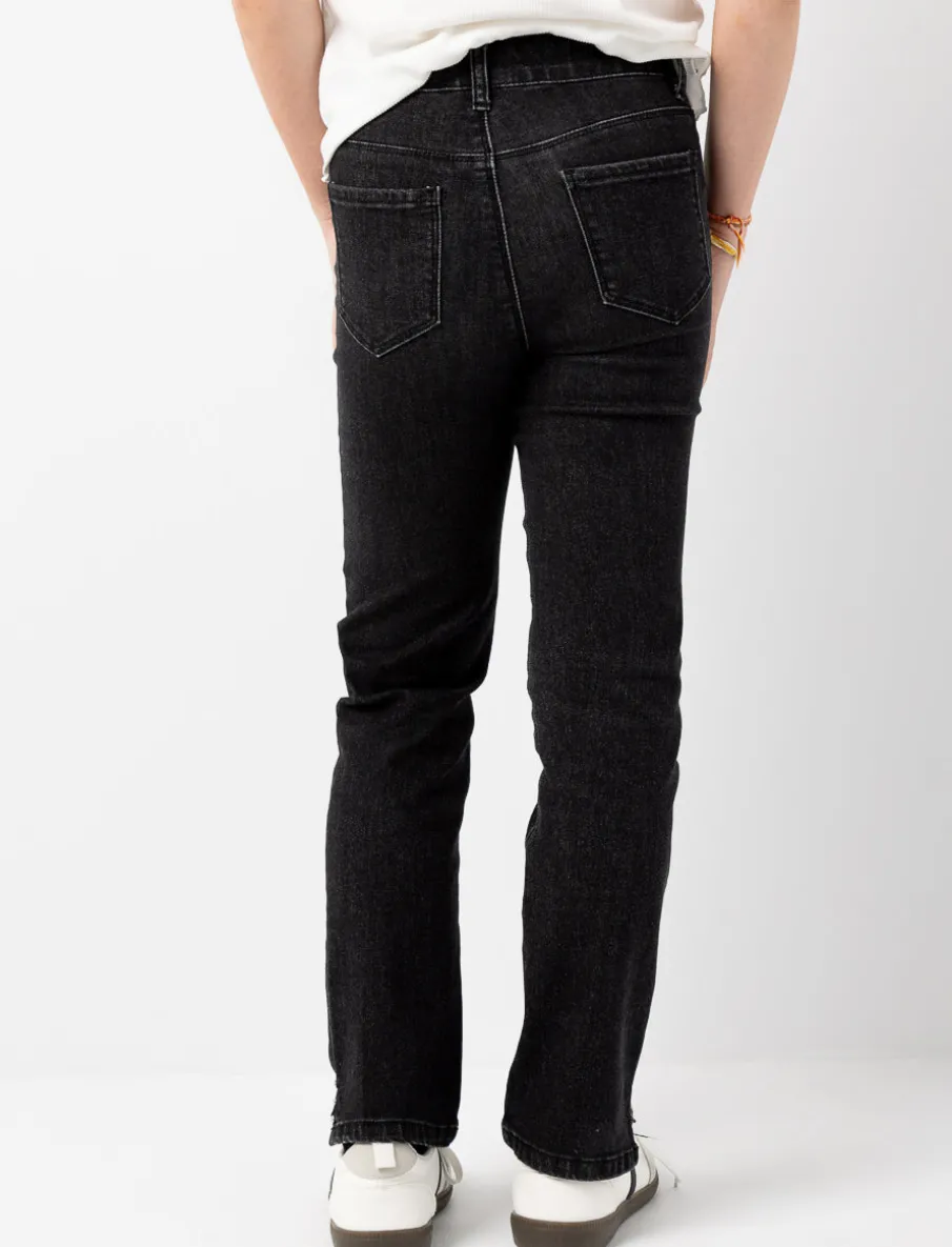 Straight-Leg Jeans with Rhinestones