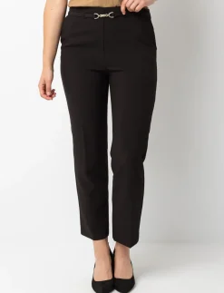 Straight-Leg Pants with Belt Detail