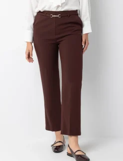 Straight-Leg Pants with Belt Detail