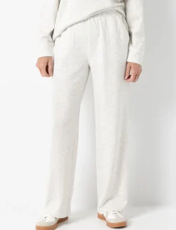 Straight-leg Pants with Contrast Piping