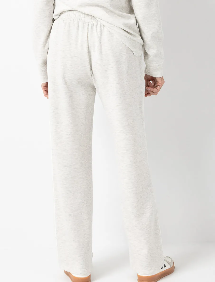 Straight-leg Pants with Contrast Piping