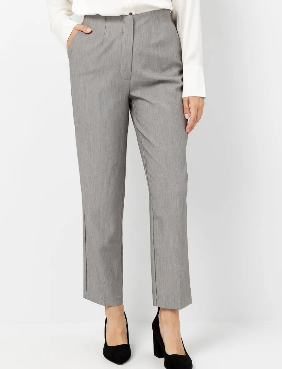 Straight-leg Pleated Pants