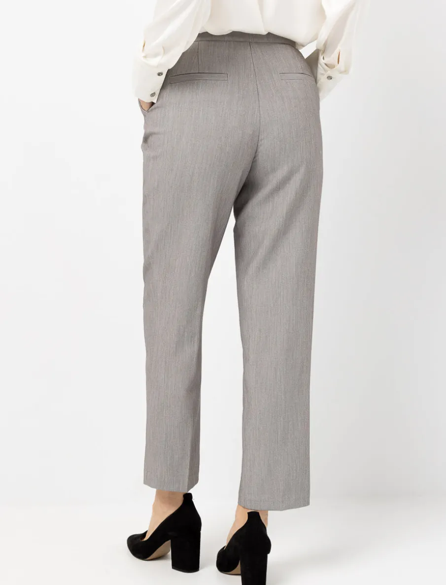 Straight-leg Pleated Pants