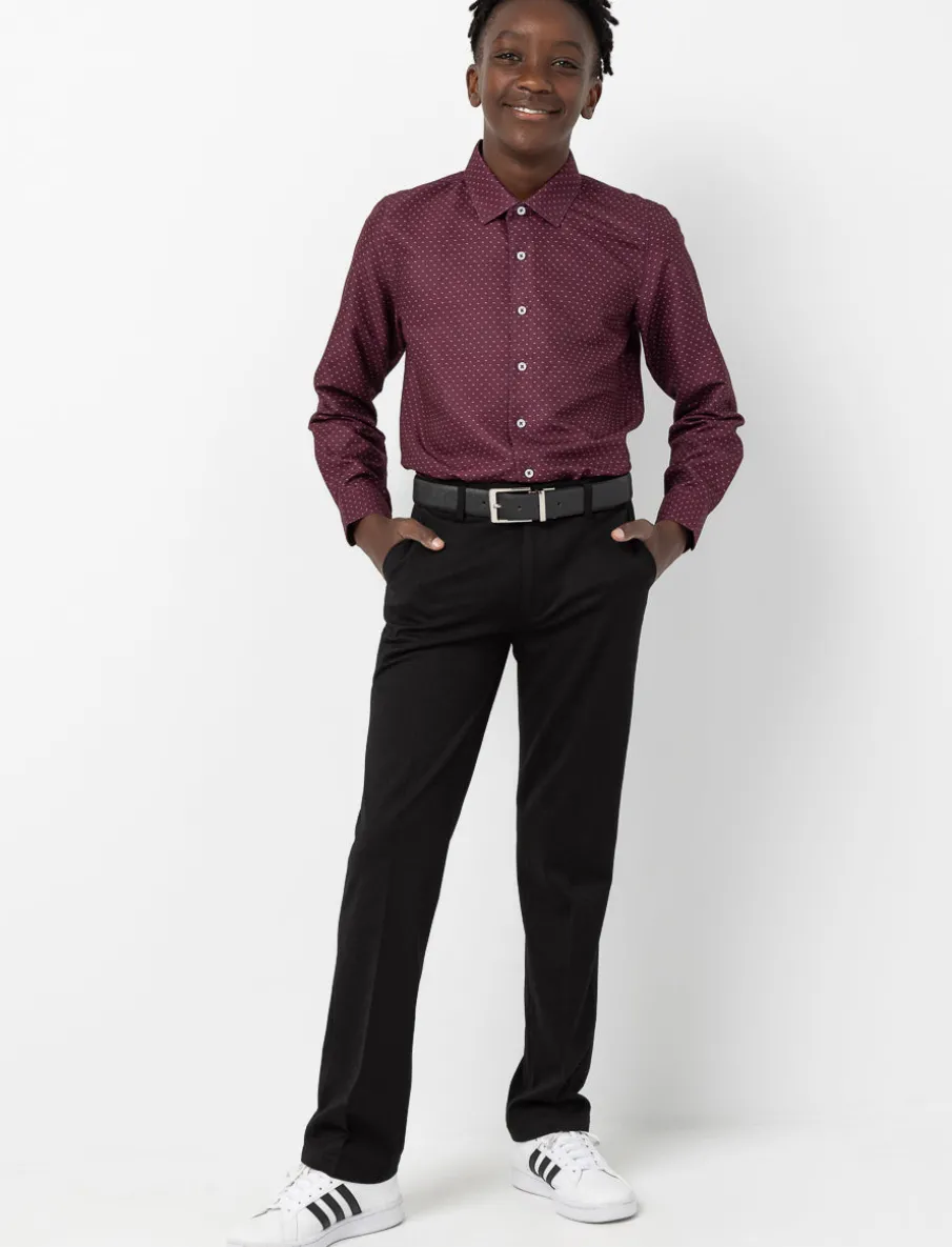 Stretch Straight-leg Dress Pants