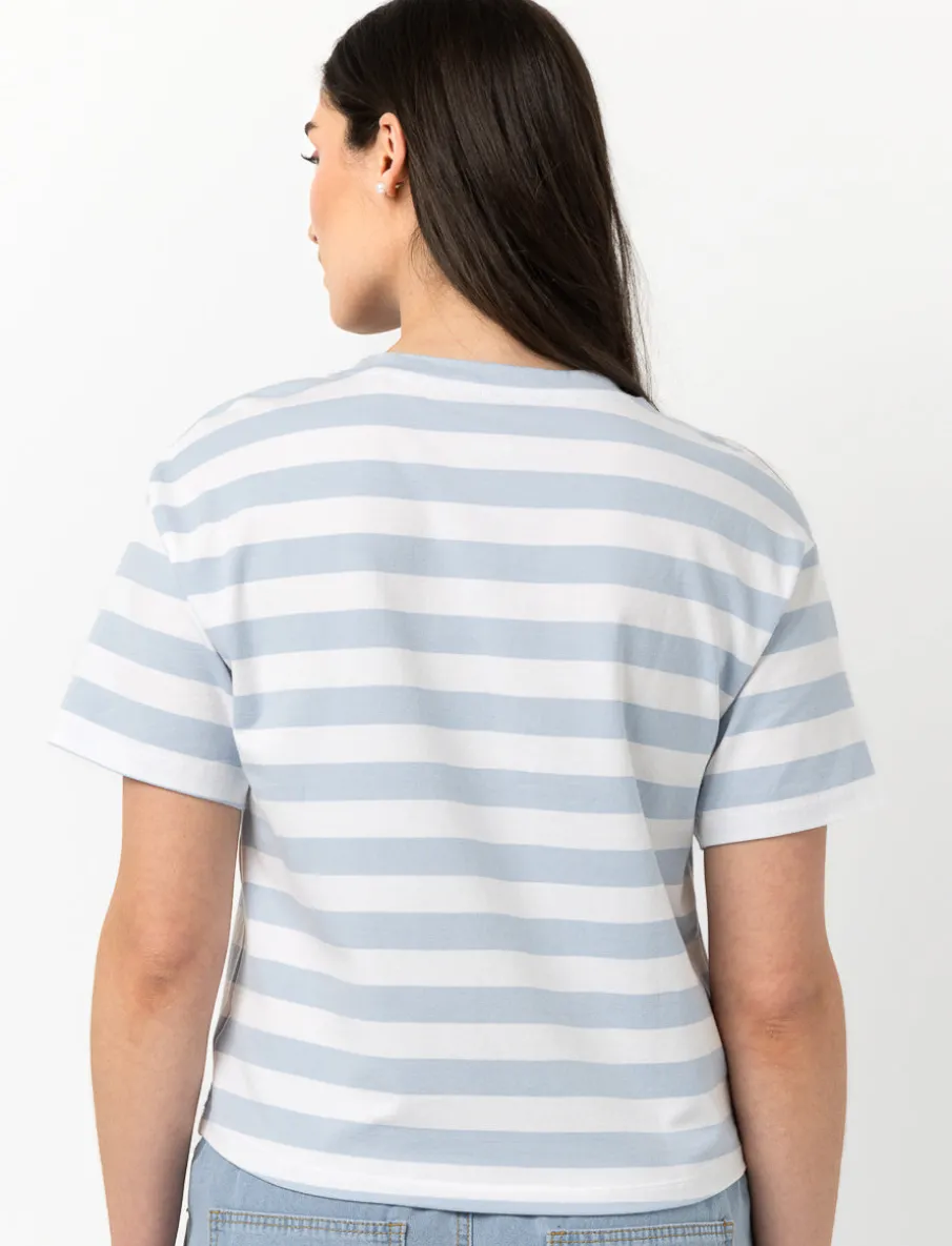 Striped Box-cut T-shirt