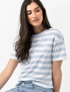 Striped Box-cut T-shirt