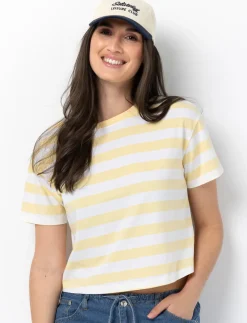 Striped Box-cut T-shirt