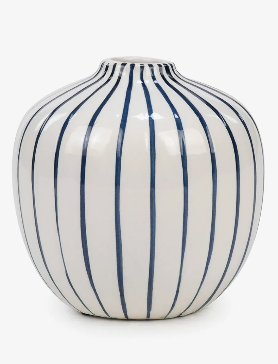 Striped Ceramic Vase