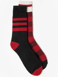 Striped Crew Socks - Pack of 2